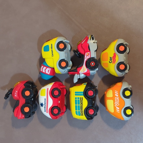 VTech automobiles vehicles ATV race car fire truck ambulance school bus mixer - Picture 10 of 11